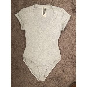 Free People V Neck Bodysuit